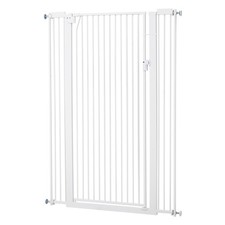 Uimoso Extra Tall 56-Inch High Pet Gate for Cats and Dogs,Pressure Mounted,White