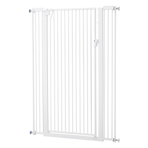 Uimoso Extra Tall 56-Inch High Pet Gate for Cats and Dogs,Pressure Mounted,White