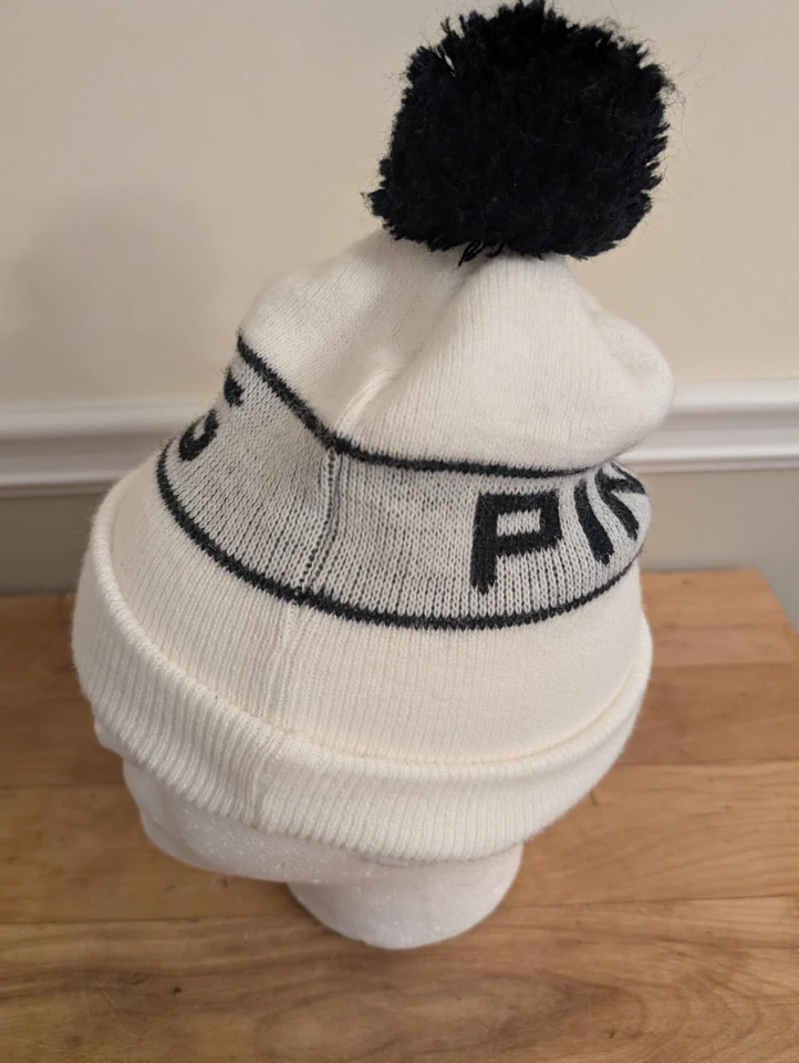 De colección PING Golf Blanco Tejido Negro Pom Gorro Invierno Sombrero Gorra Foto 3 de 4