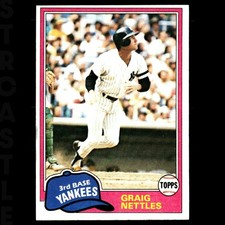 1981 Topps - Graig Nettles #365 New York Yankees 🏈 Football Card