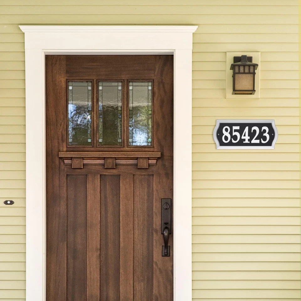 Nite Bright Ashland Reflective Address Numbers Sign Black/Silver - Image 2 of 4