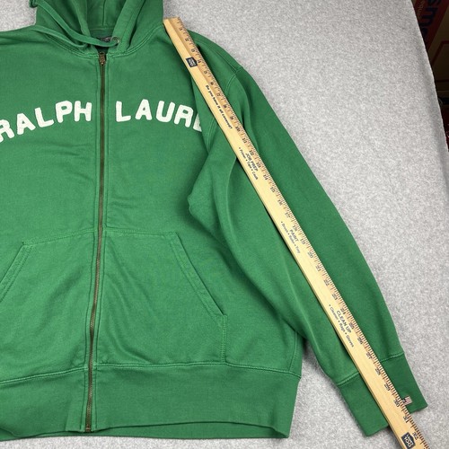 Vintage Polo Jeans Co Ralph Lauren Sweatshirt Herren XL Zip grün bestickt Hoodie - Bild 6 von 8