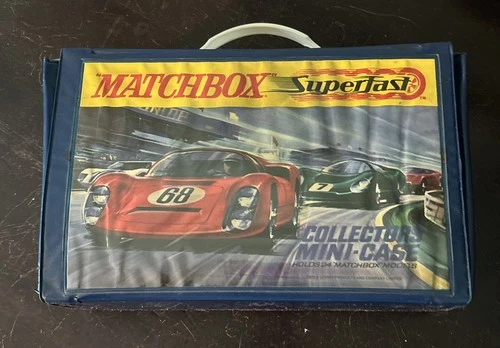 Vintage matchbox superfast collectors mini carry case holds 24 cars. Case only