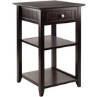 Winsome Burke 2 Shelf Transitional Solid Wood Printer Stand in Coffee
