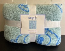 Disney Bluey Blue Super Soft Throw Blanket Blue Polyester 50x60 Nwt Character