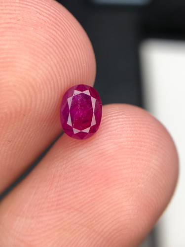 1.05 Cts Natural Ruby Pinkish Red Color Oval shape ruby gemstone From Afghanista - Picture 12 of 14