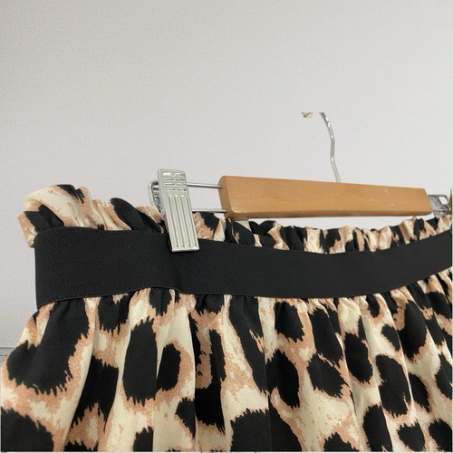 Women’s Animal Print Mini Skirt US Size 16 Lightweight Pull On Fall Holiday Chic - Picture 4 of 13
