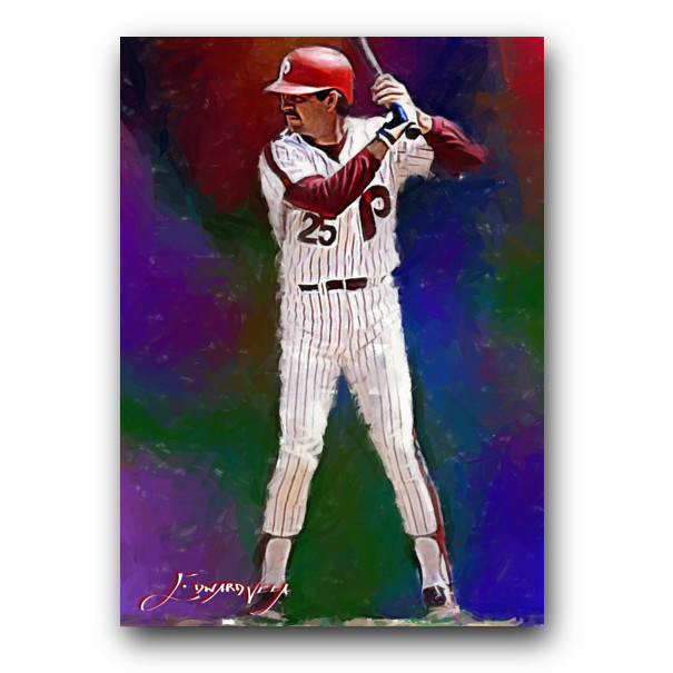 Del Unser Art Card Limited 11/50 Edward Vela Signed (Philadelphia Phillies)