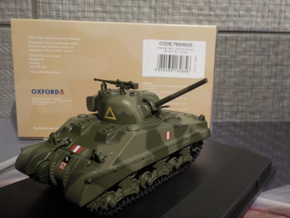 Sherman Tank MK111, 17th/21st Lancers 1/76 Oxford Diecast MILITARY VEHICLE - Image 2 of 4