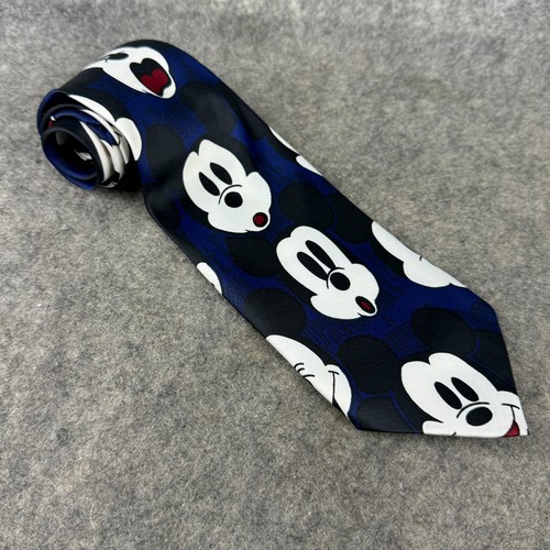 Disney Seide Mickey Mouse Expressions blau Davenport Krawatte handgefertigt Picasso neu ohne Etikett - Bild 1 von 4