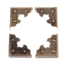 dophee 10Pcs Metal Decorative Box Corner Protectors Covers, Antique Bronze