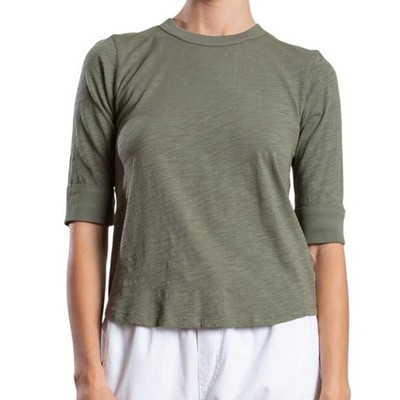 Pharaoh Collection Giada Slim Crew in Supima Slub Top Size 4/XL NWT Retail $105