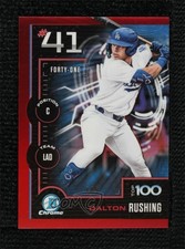 2025 Bowman Scouts Top 100 Chrome Red Refractor /5 Dalton Rushing Rookie RC