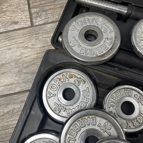 York 30 Lb. Adjustable Dumbbell Set In Hard Plastic Case No. 140130 - Picture 12 of 12