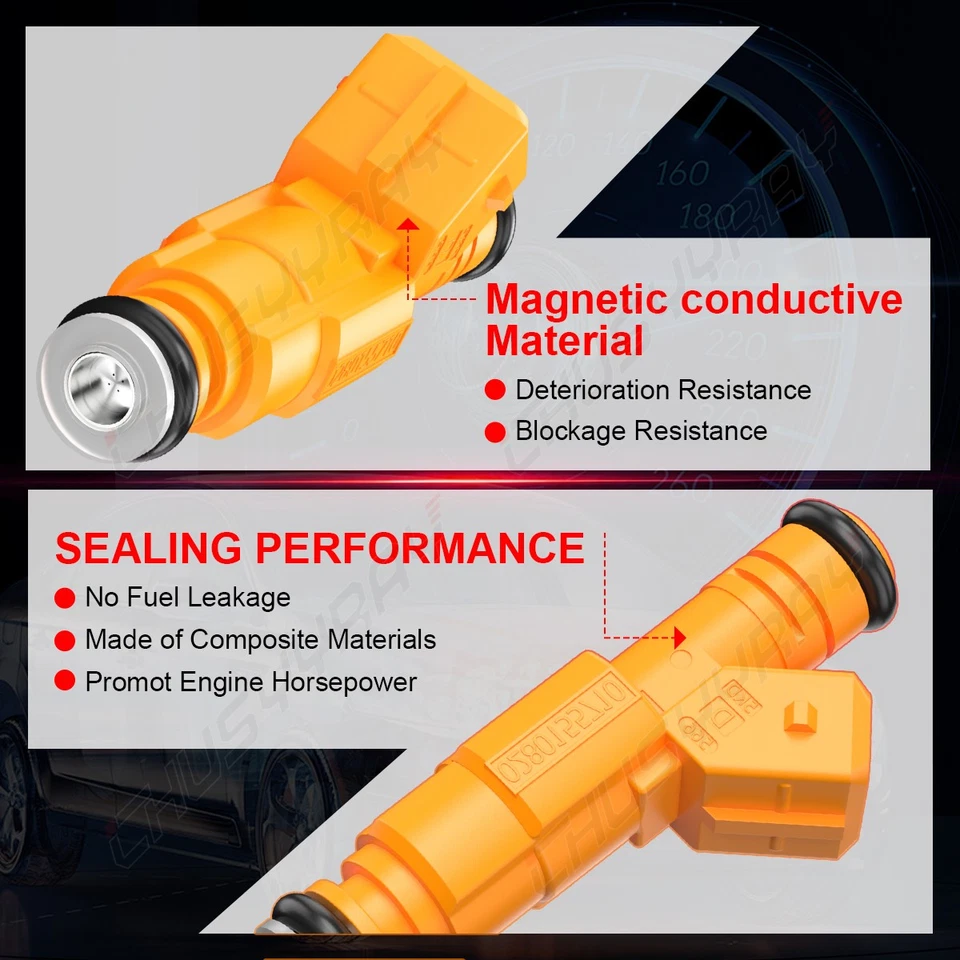 Inyector de combustible 8 piezas nuevo actualización 0280155710 para Lincoln Town Car 1994-1998 4,6 L V8 Foto 3 de 4