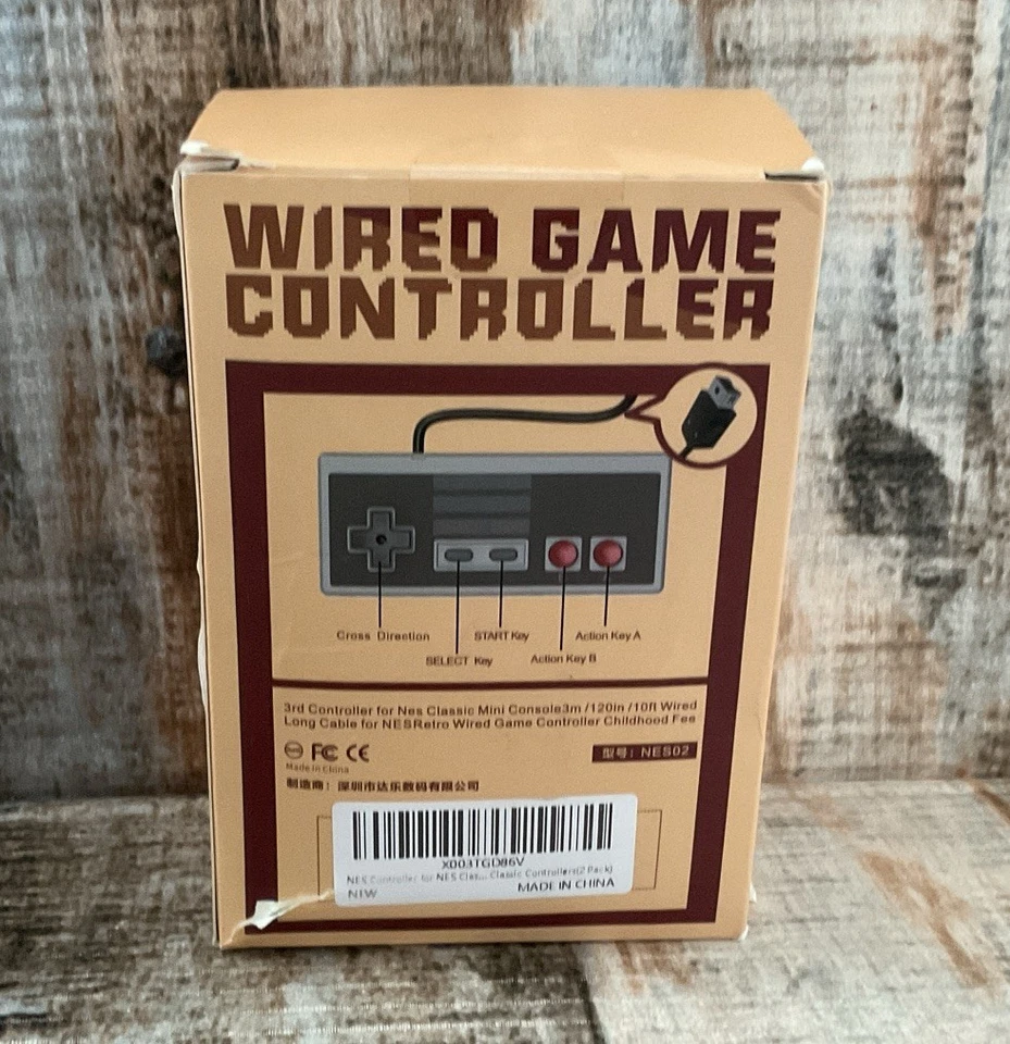 NEW NES 10 ft Grey OG Analog Gamepad 2 Controllers Controller Nintendo (HOME25)z - Image 3 of 4