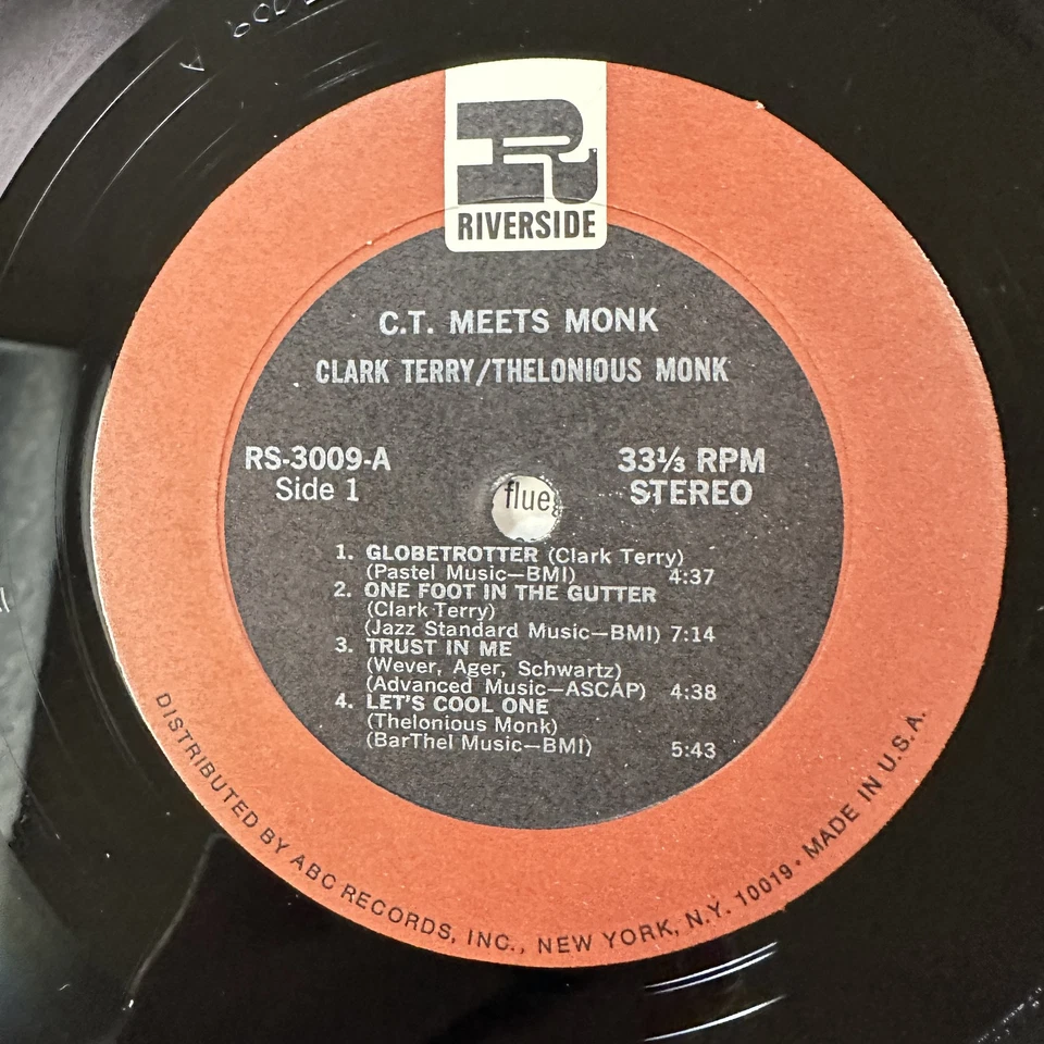 C.T. Meets Monk Record Vinyl Thelonious Monk Riverside RS 3009 Stereo Foto 3 de 4
