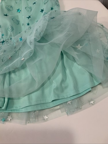 Abito Hello Kitty bambino taglia 4 verde smeraldo con stelle Macy’s Twirly - Foto 12 di 12