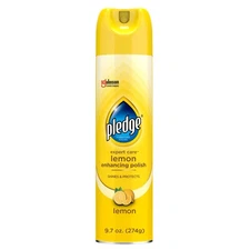 Pledge Enhancing Polish, Furniture & Wood Spray, Lemon Scent, 9.7oz