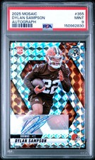 2025 PANINI MOSAIC AUTO #355 DYLAN SAMPSON ROOKIE RC PSA 9