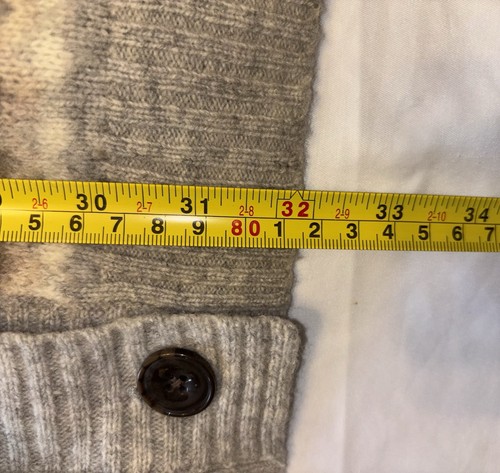 J. CREW Fair Isle Wool Blend Long Cardigan Sweater Dress Size XL L/S Button - Bild 7 von 7