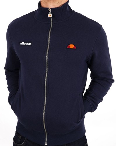 Top con cremallera de algodón con doble insignia Ellesse azul marino - Imagen 4 de 4