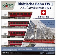 KATO N scale Alps red passenger EW I 4-cars basic set 10-1413 Model train Japan