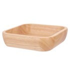 Wooden Square Shape Bowl Wood Salad Bowl Snack Bowl Fruit Storage for Restaurant