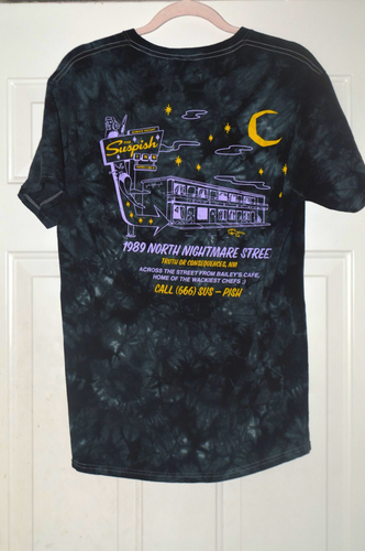 Bailey Sarian The Suspish Inn T shirt Black Graphic True Crime Makeup Size Med - Picture 6 of 14