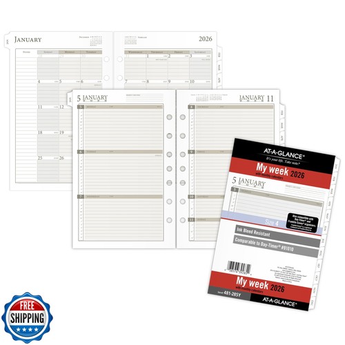 AT-A-GLANCE 2026 Planner Refill, Weekly and Monthly, 5.5" x 8.5", Desk Size 4 - Picture 5 of 5