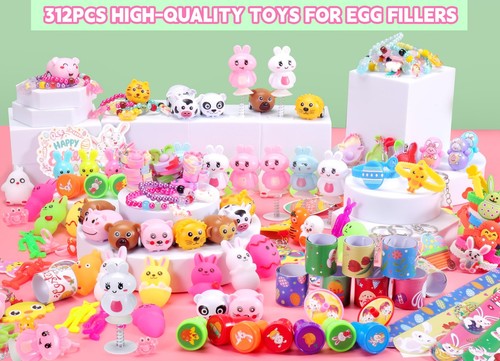 PLOUGVI 312Pcs Easter Egg Fillers & Basket Stuffers - Easter Toys for Egg Hun... - Picture 3 of 9
