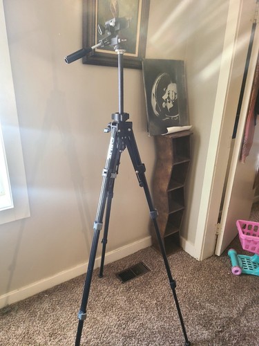 SLIK Universal U212 Deluxe TRIPOD Head Tilts Swivels Adjustable Height Up To 70" - Picture 19 of 23