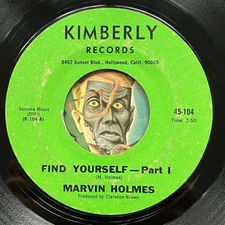 HEAR Marvin Holmes 45 Find Yourself KIMBERLY 104 funk soul R&B