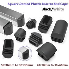 Plastic Square Domed Inserts End Caps For Metal Furniture Table Chair Legs