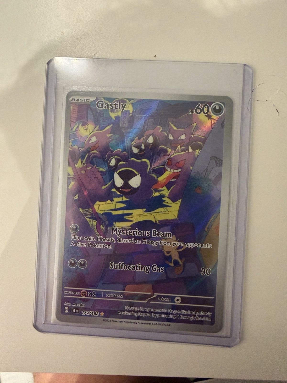 Pokémon TCG Gastly Illustration Rare IR Holo Card 177/162 Temporal Forces