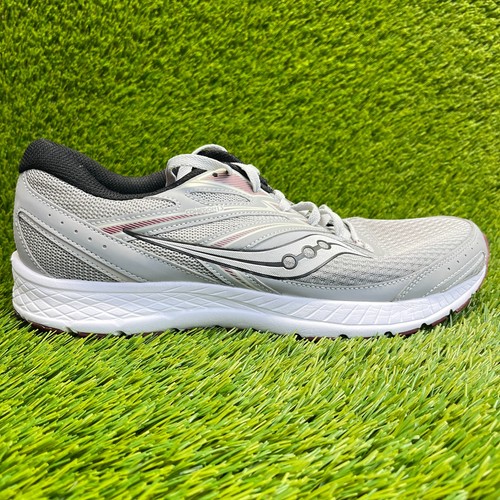 Saucony Cohesion 13 Herren Größe 12 grau weiß rot sportliche Laufschuhe Turnschuhe