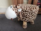 Lasser & pavey Giraffe 3D Padded Stool Soft Animal Shape Brown kids Seat
