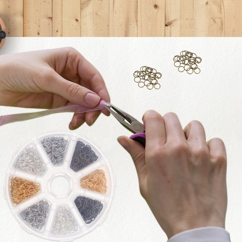 Accesorios para joyas caja de herramientas kits para hacer joyas anillos suministros - Imagen 2 de 12