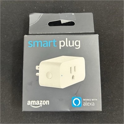 Amazon Smart Plug Wi-Fi Alexa Compatible US Plug White App-Controlled 