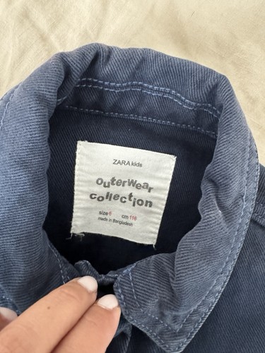 Zara Kids Girls Denim Jacket Size 6 Years Old - Picture 6 of 7