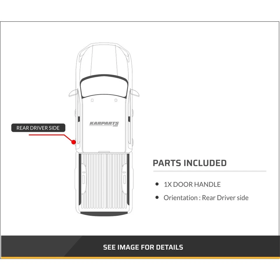 For GMC Sierra 2500 HD 2001-2007 Interior Door Handle Driver Side | Rear Foto 3 de 3