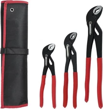 3pcs Water Pump Pliers Set 7" 10" 12" Fast Adjustable Channel Locks Plier