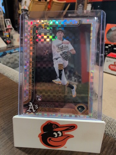 2025 Topps Chrome #96 Jacob Wilson X-Fractor - Athletics