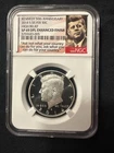 2014 S 50C ENHANCED SILVER KENNEDY HALF DOLLAR NGC SP69 DPL [DEEP PROOF-LIKE]