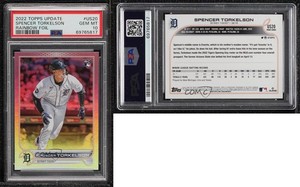 2022 Topps Update Rainbow Foil Spencer Torkelson #US20 PSA 10 GEM MT Rookie RC