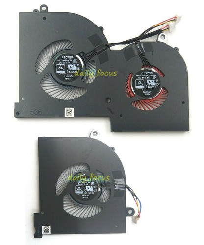 New for MSI P65 Creator 8RE 8RF GS65VR GS65 MS-16Q1 16Q2 GPU & CPU Cooling Fan - Afbeelding 1 van 3