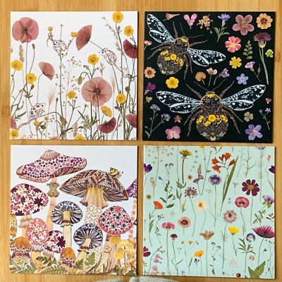 Nature by Helen Ahpornsiri, Mint Bloom, Mäuse, Hummeln, Funghi, Blankokarten