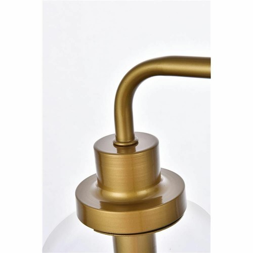 Wall Sconce Glass Lamp Shades Brass Vanity Bathroom or Dining Room Light Fixture - Picture 7 of 9