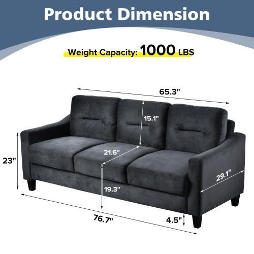 Couch Comfortable Sectional Couches and Sofas for Living Room Bedroom Office - Picture 11 of 43