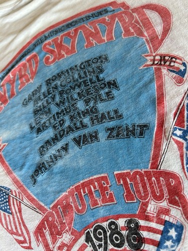 Vintage Lynyrd Skynyrd Shirt 1988 Paper Thin Rare Southern Rock - Picture 17 of 18